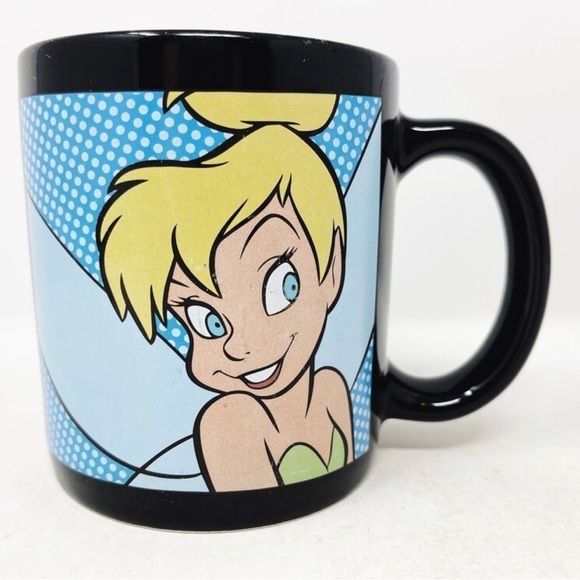 Disney Store Tinkerbell Extra Large Black 20 oz Coffee Mug - Picture 7 of 7